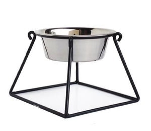 Raised Single Dog Bowl Pyramid Feeder
