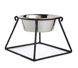 Raised Single Dog Bowl Pyramid Feeder