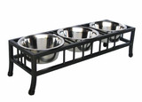 Baron Triple Bowl Dog Feeder