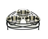 Mesh Triple Bowl Dog Feeder