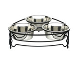 Copy of Mesh Triple Bowl Dog Feeder