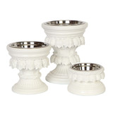 Bernini Raised Dog Bowl - White